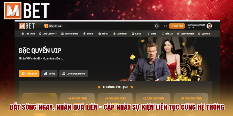 Bắt sóng ngay, nhận quà liền – Cập nhật sự kiện liên tục cùng hệ thống