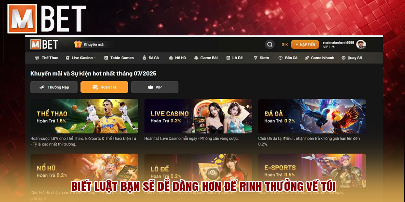 Biết luật bạn sẽ dễ dàng hơn để rinh thưởng về túi