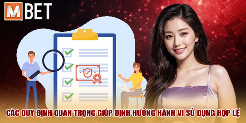 Các quy định quan trọng giúp định hướng hành vi sử dụng hợp lệ