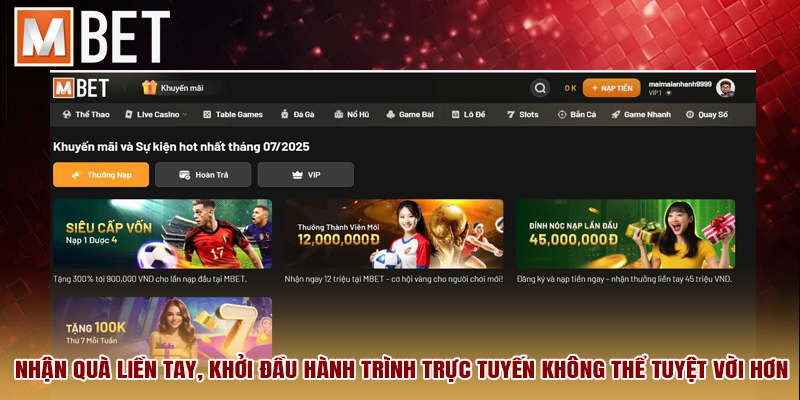 Nhận quà liền tay, khởi đầu hành trình trực tuyến không thể tuyệt vời hơn